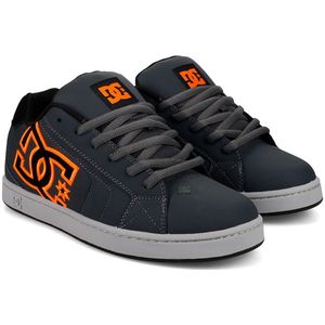 DC - Net SE - Skateboardschoen - Grijs Zwart Oranje - 44.5 EU