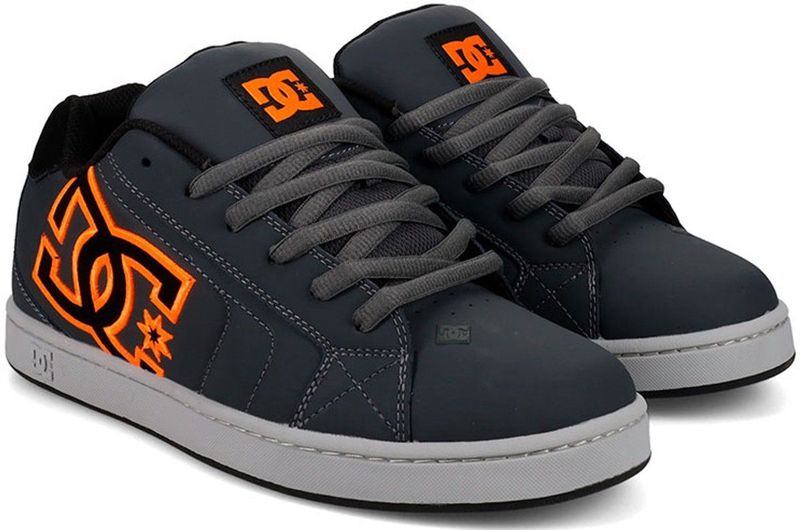 DC - Net SE - Skateboardschoen - Grijs Zwart Oranje - 44.5 EU