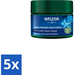WELEDA - Nachtcrème Versterkend - Blauwe Gentiaan & Edelweiss - 40 ml - Bulkverpakking - 5 stuks