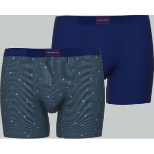 TOM TAILOR Stretch Cotton - 2-pack heren Long Boxer - Groen - Maat L