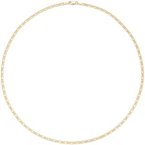 Glow 202.2196.45 Glow Dames Ketting - Collier - Sieraad - 14 Karaat Goud - Figaro - 45 cm lang