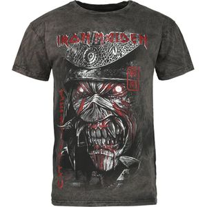 Iron Maiden Iron Maiden T-shirt grijs S - Katoen - Band merch, Bands