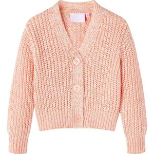 vidaXL - Kindervest - gebreid - 128 - gemengd - roze