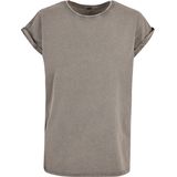 T-shirts - Acid Washed Extended Shoulder Tee - Asphalt - 5XL