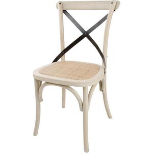 Bolero houten stoel eetkamerstoel met gekruiste rugleuning 2 stuks