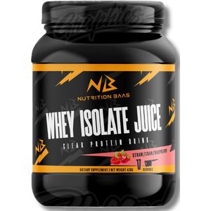 Nutrition Baas - Whey Isolate Juice - Proteine Poeder - Whey Protein - Eiwitshake - Aardbei/Cranberry/Framboos - 17 Shakes - 420G