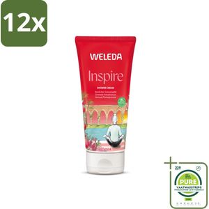 WELEDA - Douchecrème Granada Inspire - Granaatappel - 200 ml - Voordeelverpakking - 12 stuks - Douchecrème - Granaatappel