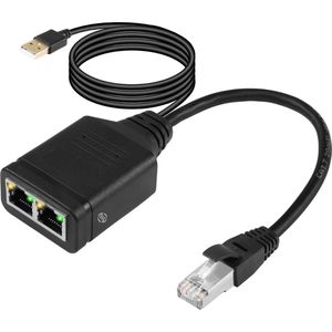 Equivera RJ45 Ethernet Splitter - 2 Apparaten - Netwerkaansluiting