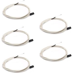 NTC 3950 100K Thermistor Set voor 3D-printer - 5 Stuks met 1 Meter Bedrading