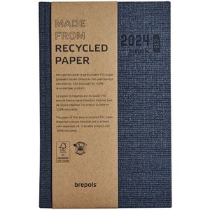 Brepols Agenda 2024 • Ecoday Kazar • Recycled Paper • 17,1 x 22 cm • Blauw