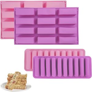 Selbro ® Siliconen Bakvormen Set voor Gezonde Repen en Chocolade Delicatessen