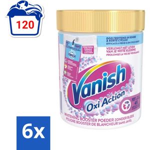 Vanish Oxi Action - Vlekkenverwijderaar - Wasbooster - Zonder Bleek - Witte Was - 530 Gram - Voordeelverpakking - 6 stuks