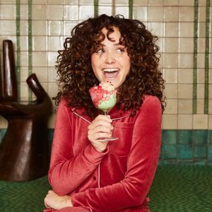 Charlie Choe dames pyjama Velours - Modern - XL - Rood