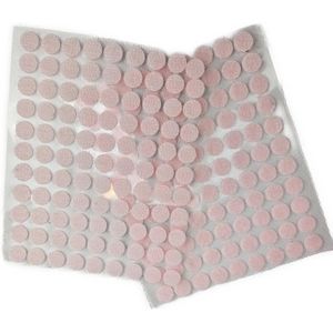 99x Zelfklevende Klittenband Stickers - Roze - 10 mm - Stickers - Knutselen - Dubbelzijdig