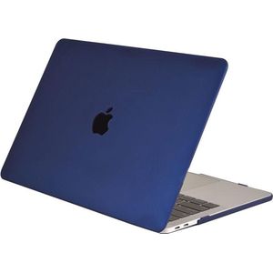 Lunso - cover hoes - MacBook Air 13 inch (2018-2019) - Mat Marineblauw - Vereist model