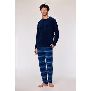 Woody pyjama heren - donkerblauw - 252-10-MRL-D/893 - maat S
