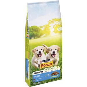 Bonzo Droog Junior - Hondenvoer Droogvoer - Kip Groenten & Melk - 15 kg