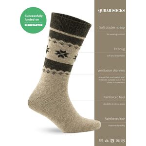 Qubar Socks - Alpaca Sokken - Snowflake