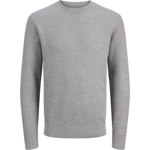 Jack & Jones - JPRBLUBARKLEY KNIT CREW NECK - Gebreide Trui - Charcoal Gray