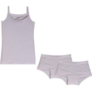 Woody ondergoed set meisjes - wit - 1 onderhemd en 2 boxers - maat 140