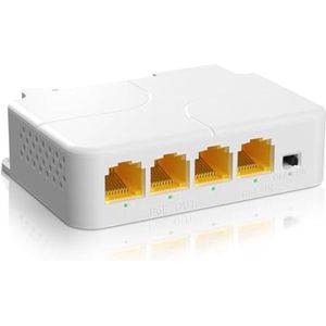 Gigabit PoE Extender 3 Poorts 100 Meter - PoE Repeater Voor IP Camera's, Telefoons, Draadloze AP