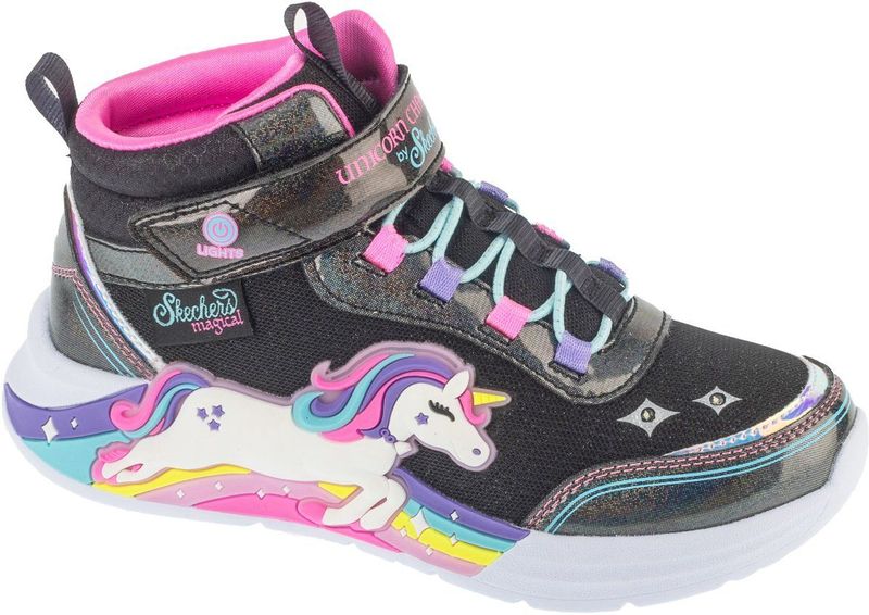 Skechers - UNICORN CHASER - Sneakers - Zwart/multicolor - Boots met Eenhoorn