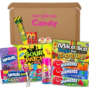Amerikaanse snoep box - 16 delig - Amerikaans snoep - Zoet - Air heads - Sour Patch Kids - Nerds - Laffy Taffy - Populair door TikTok