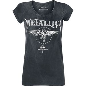 Metallica Biker Dames T-shirt - zwart/grijs - XXL