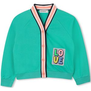 Billieblush - U21390 - Trui - Fleece - Knoopsluiting - Driekleurige Streep