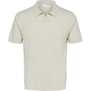 SELECTED HOMME SLHLAKE LINEN SS POLO B Heren Trui - Maat S
