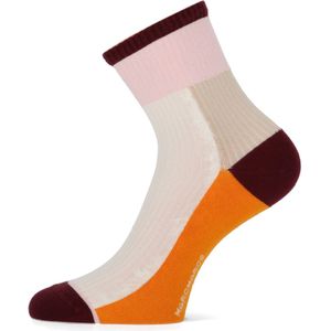 MarcMarcs Lilou - Damessokken - Shortsocks - Off White Roze - Maat 35/38