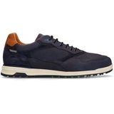 Van Lier - Nubuck Sneakers - Navy - 3 cm Zool