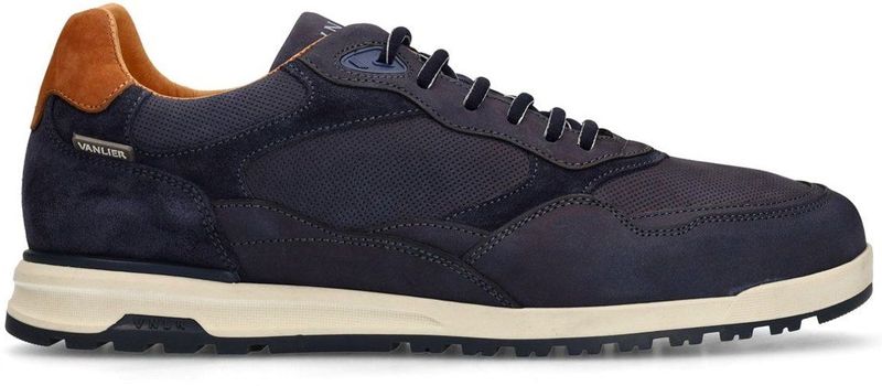Van Lier - Nubuck Sneakers - Navy - 3 cm Zool