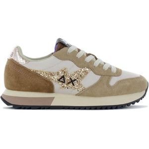 SUN68 Stargirl Glitter Logo - Dames Sneakers Schoenen Beige Z44210-16 - Maat EU 36