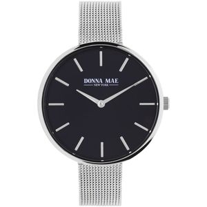 Lucardi Dames Donna Mae horloge mesh band zilverkleurig - Horloge - Staal - Zilverkleurig - 38 mm