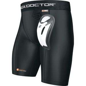 Shock Doctor Core Compression Short met Bioflex Kruisbescherming Zwart 176 (Junior XL)