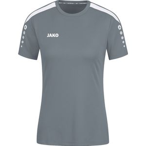 JAKO Shirt Power Korte Mouw Dames Grijs Maat 36