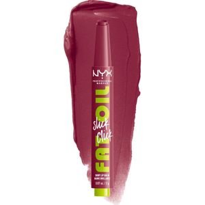 NYX Professional Make Up Fat Oil Slick Click Lippenbalsem - Tot 12 uur hydratatie - Verrijkt met avocado-, keizersbes- en framboosolie - In The Drafts - 2gr
