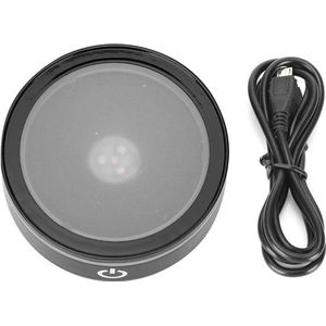 Crystal LED Light Base Zwart Flat Touch Multi Mode Kleurrijke Ronde Show Stand Display Plate - 3D Stand