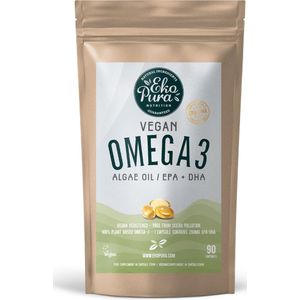 Ekopura Vegan Omega 3 Algenolie - DHA + EPA, 280mg, 90 capsules