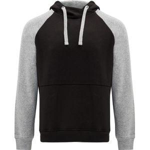 Roly Badet Hooded Sweatshirt RY1058 - Black 02/Heather Grey 58 - L