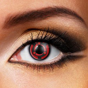 Partylens® kleurlenzen - Sharingan Madara Eternal - jaarlenzen met lenshouder - partylenzen