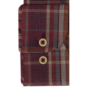 Eden Valley - Casual Overhemd - Bordeaux - Katoen - Regular Fit