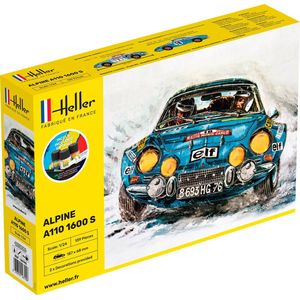 1:24 Heller 56745 Alpina A110 (1600) Car - Starter Kit Plastic Modelbouwpakket