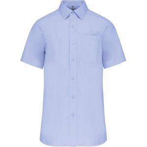 Kariban Heren poplin overhemd korte mouwen K543 - Bright Sky - XS
