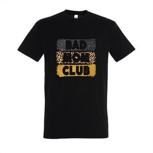 T-shirt Bad mom club - Zwart T-shirt - Maat L - T-shirt met print - T-shirt dames