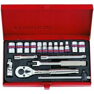 King Tony 1/4"" Dopsleutelset 18-delig Inch 12-kant met Ratel
