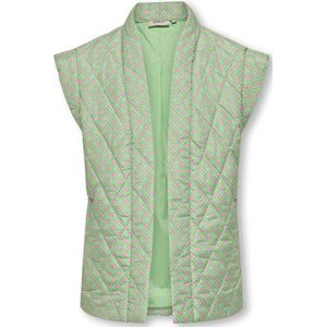 ONLY KOGCEMMA AOP QUILT VEST CS PNT Meisjes Gilet - Maat 128