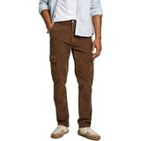 Pepe Jeans - Slim Cargo Corduroy Broek - Bruin - Heren