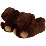 Beren Sloffen - Donker Bruin - Pantoffels - Dames
